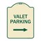 Signmission Valet Parking with Right Arrow Heavy-Gauge Aluminum Architectural Sign, 24" x 18", TG-1824-22749 A-DES-TG-1824-22749 - alternate 1